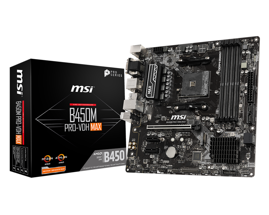 Msi B450m Pro-vdh Max Amd Am4 Gaming Motherboard Msi B450m Pro-vdh Max Amd Am4 Gaming Motherboard
